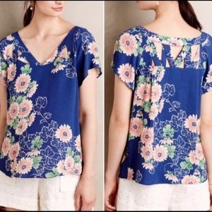 Anthropologie Maeve Tri-Cut Blouse Size 10 New